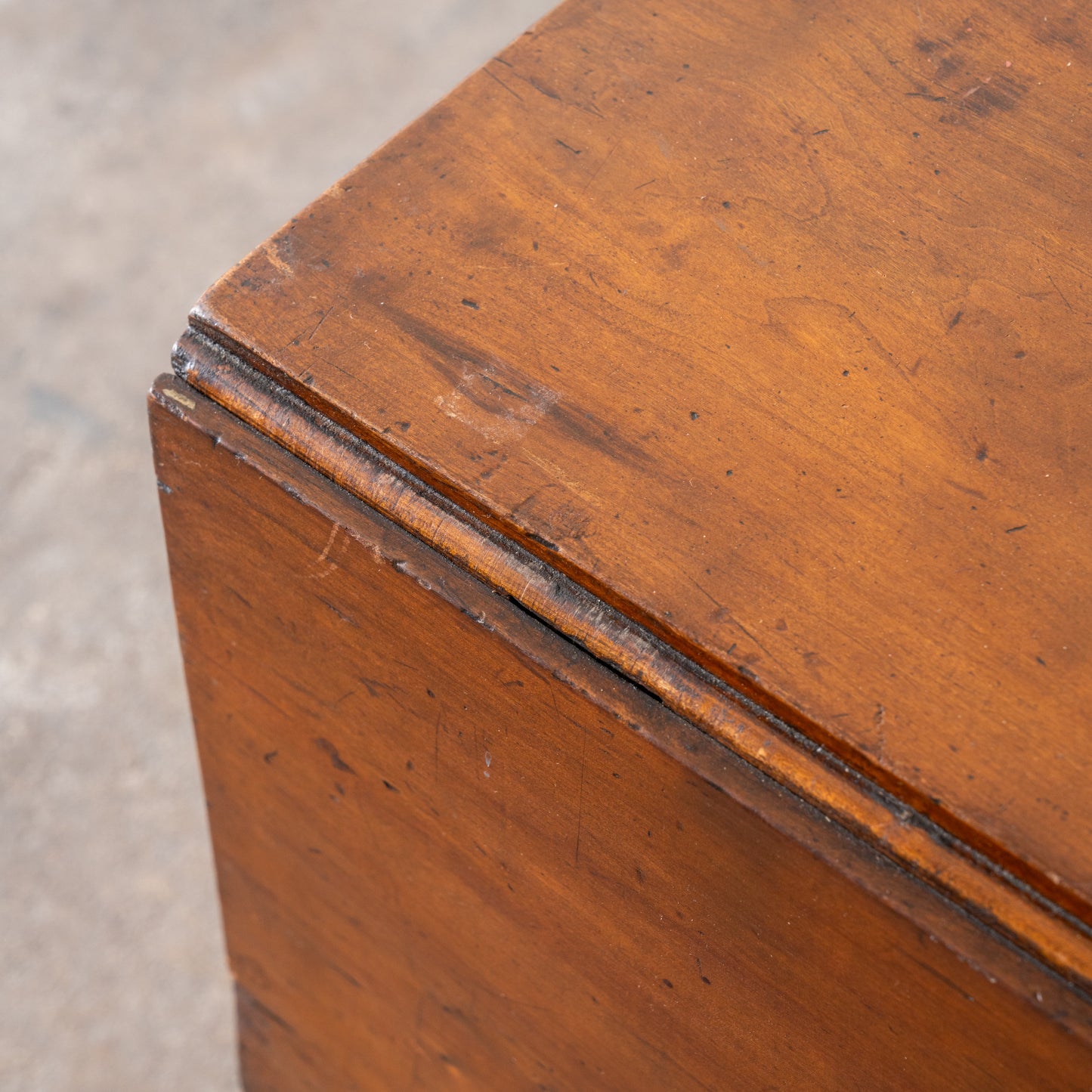 Antique Primitive Drop Leaf Table Circa 1830 shown up close