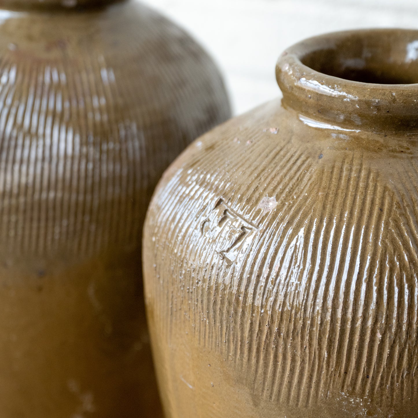 Galena Found Clay Jar - large close up