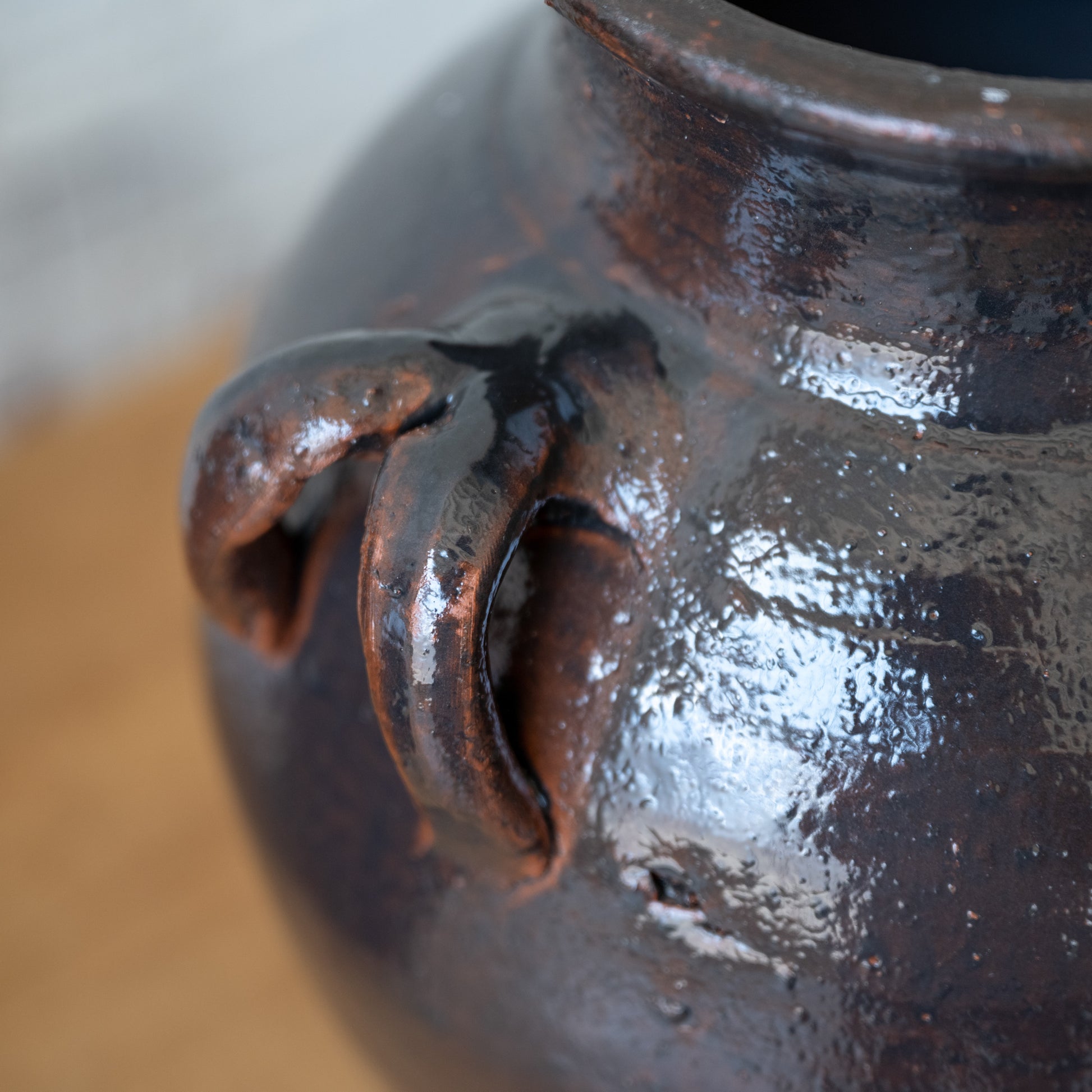 Warrenton Found Clay Jar - large close up