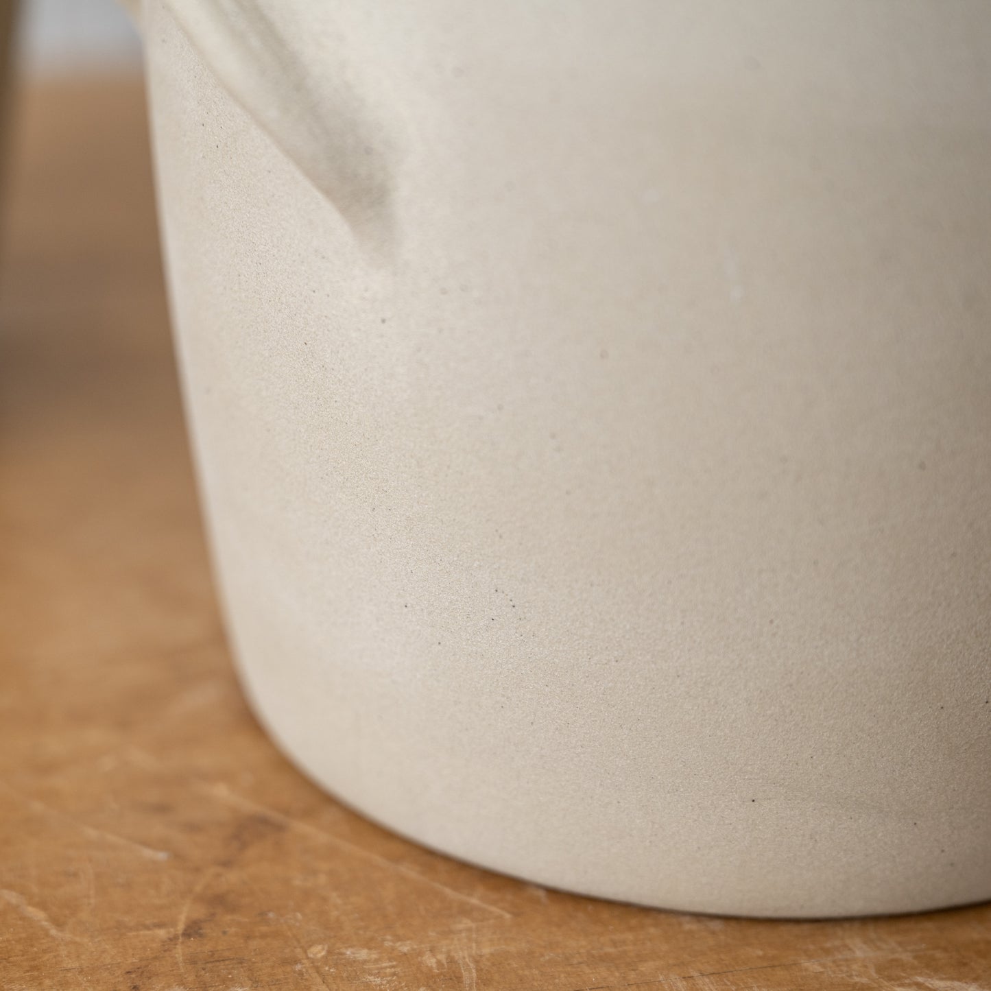 Found French Stoneware Crock close up of base of crock