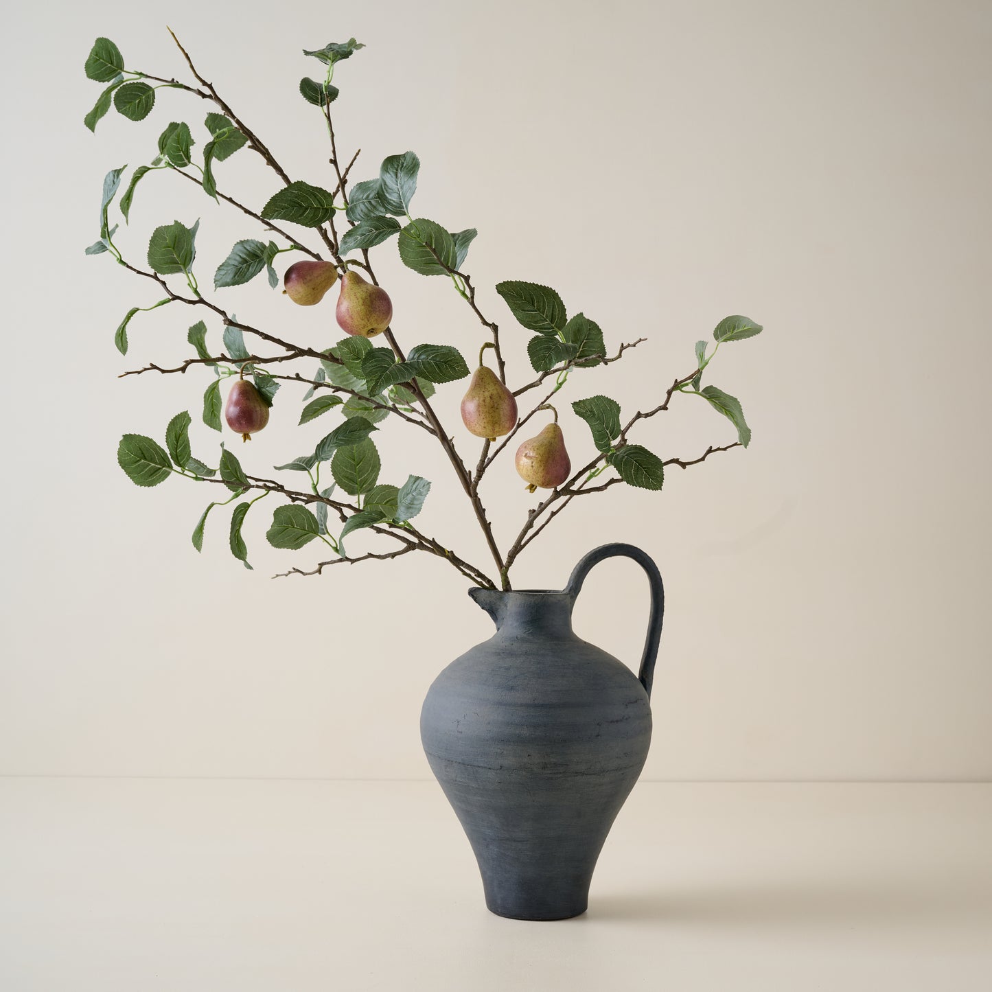 Oversized Autumnal Pear Stem and Ravine Black Ceramic Jug Bundle