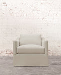 Francis Slipcovered Swivel Chair