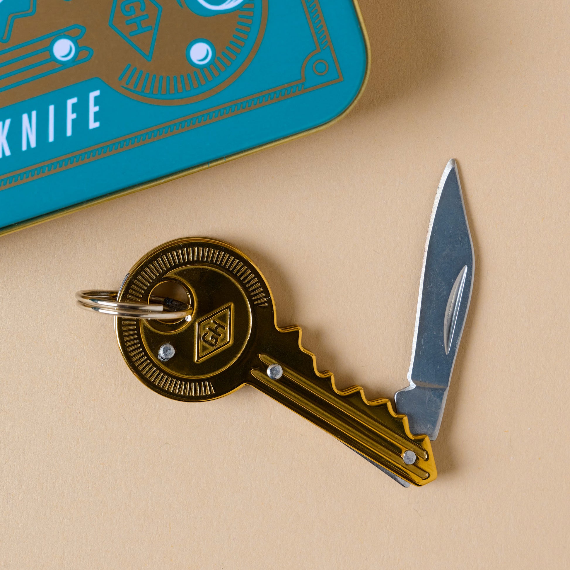 Key Pocket Knife with knife out