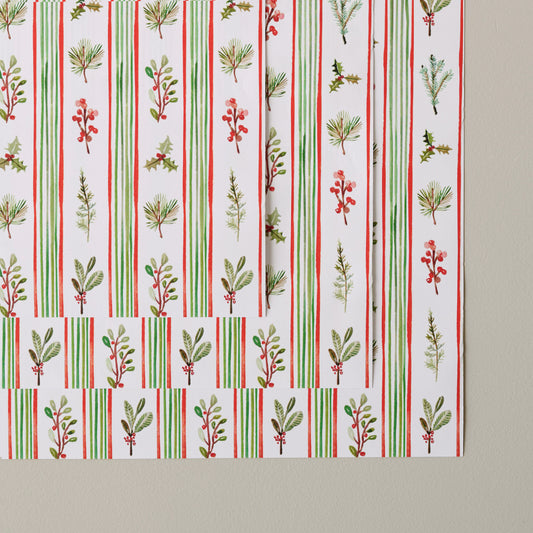 Holiday Garland Gift Wrap Sheets
