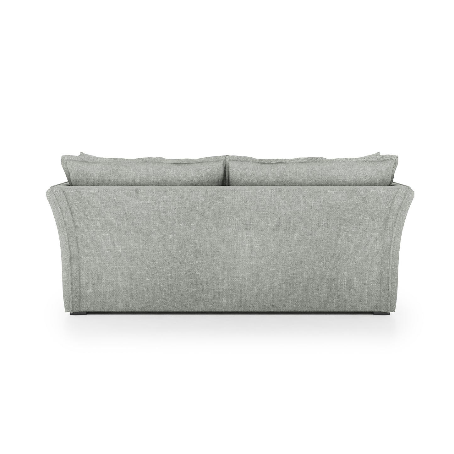 Sunday Sofa dove grey linen back view