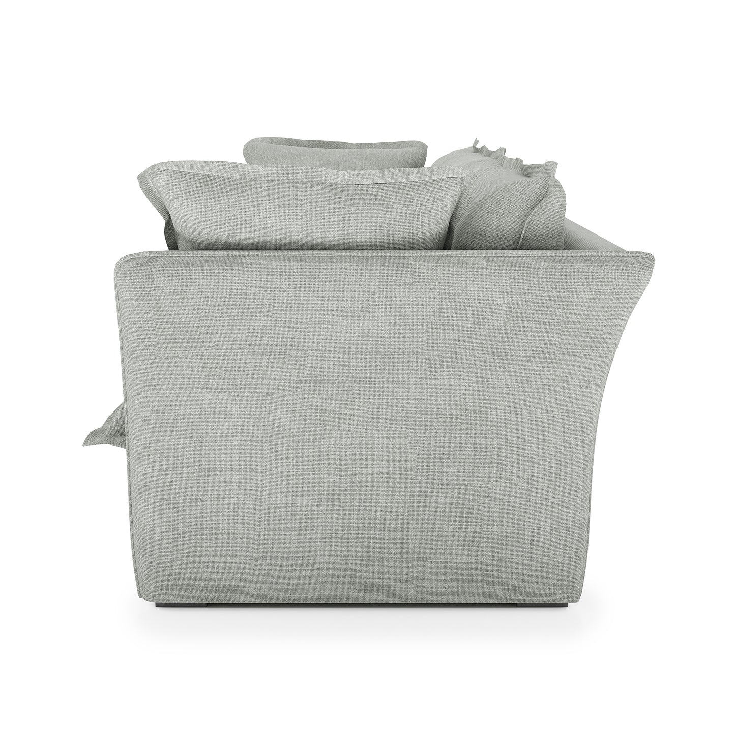 Sunday Sofa dove grey linen side view