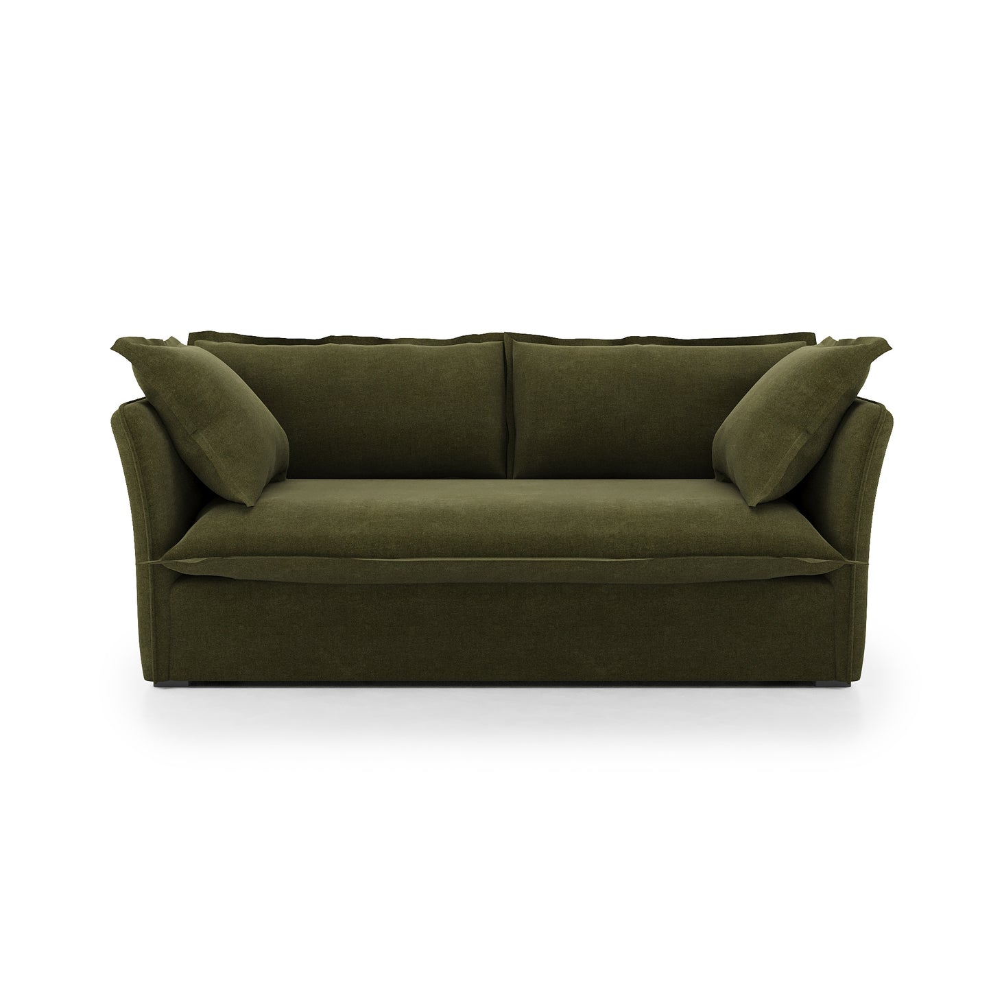 Sunday Sofa forest velvet front view