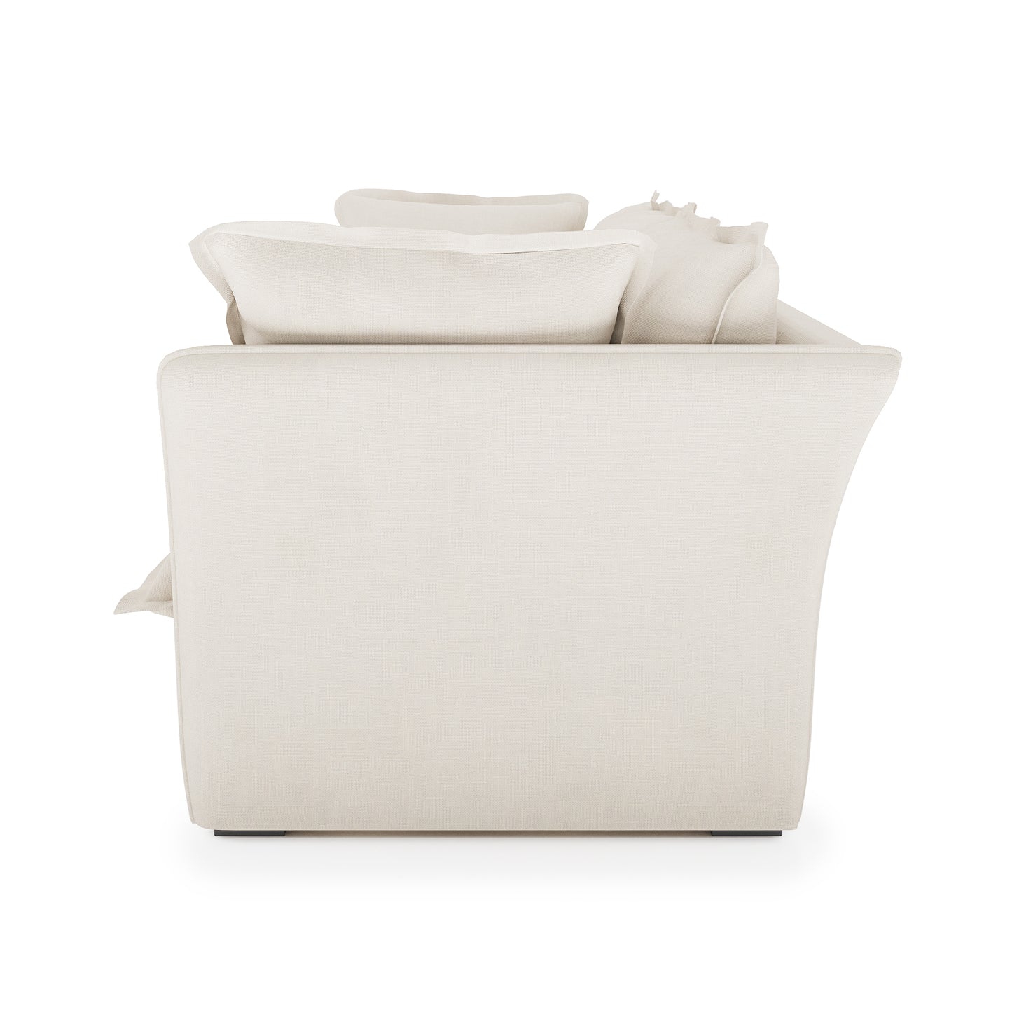 Sunday Sofa ivory linen side view