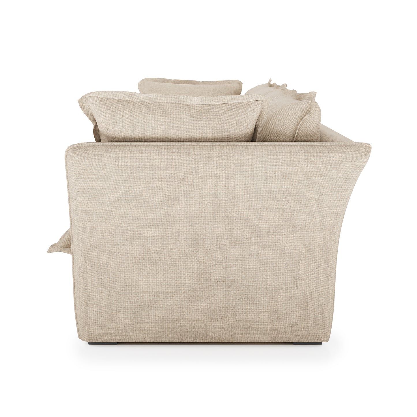 Sunday Sofa natural linen side view