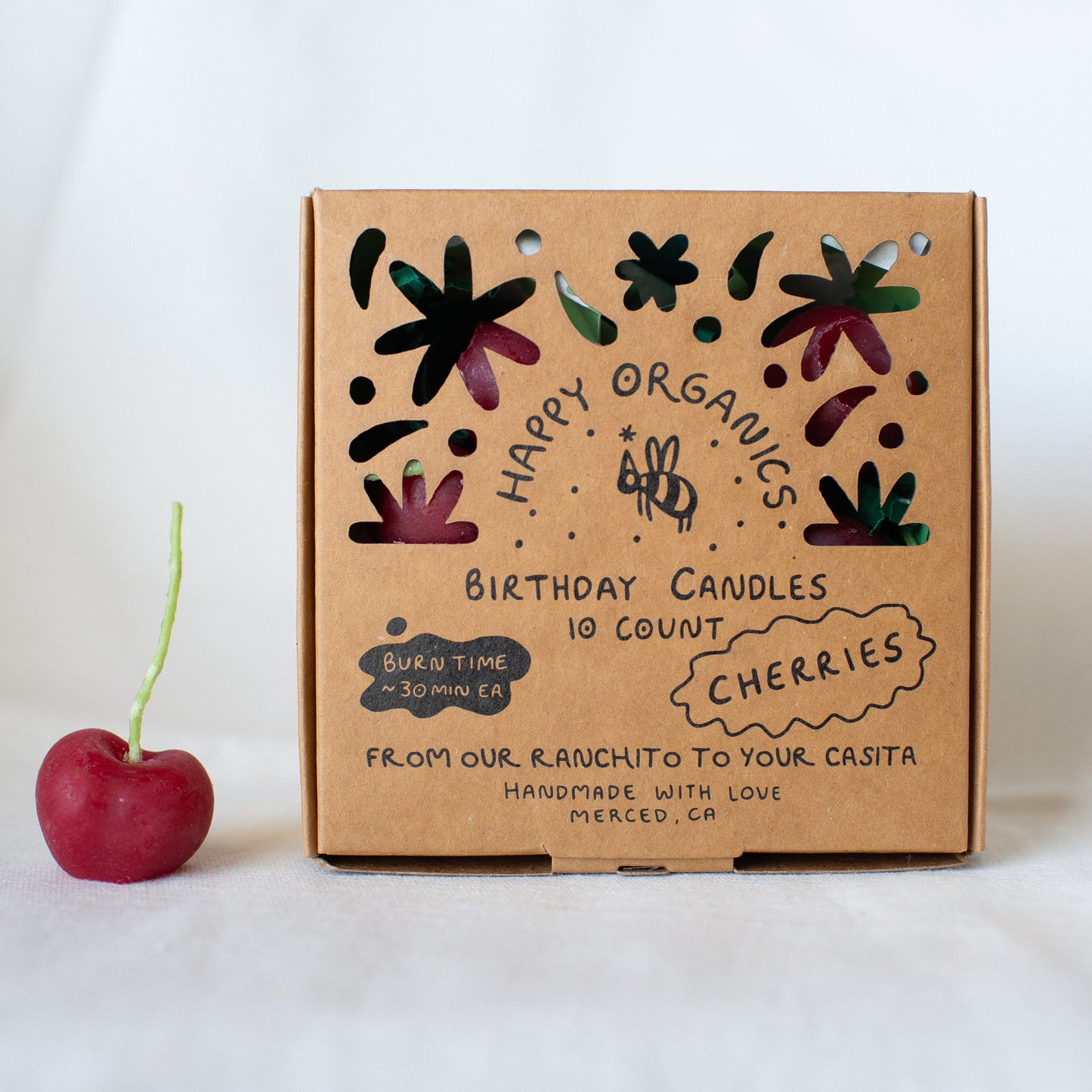 Cherry Birthday Candle Set of 10