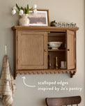 Archie Scalloped Wood Wall Cabinet