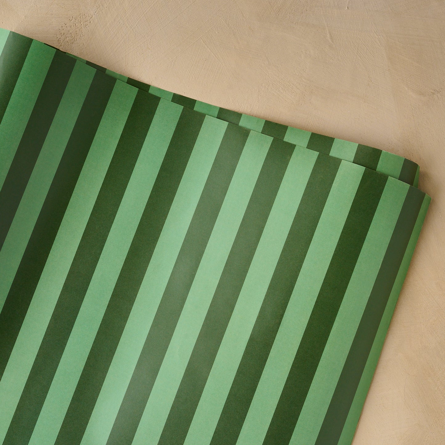 Magnolia Green Stripes Wrapping Paper Sheets