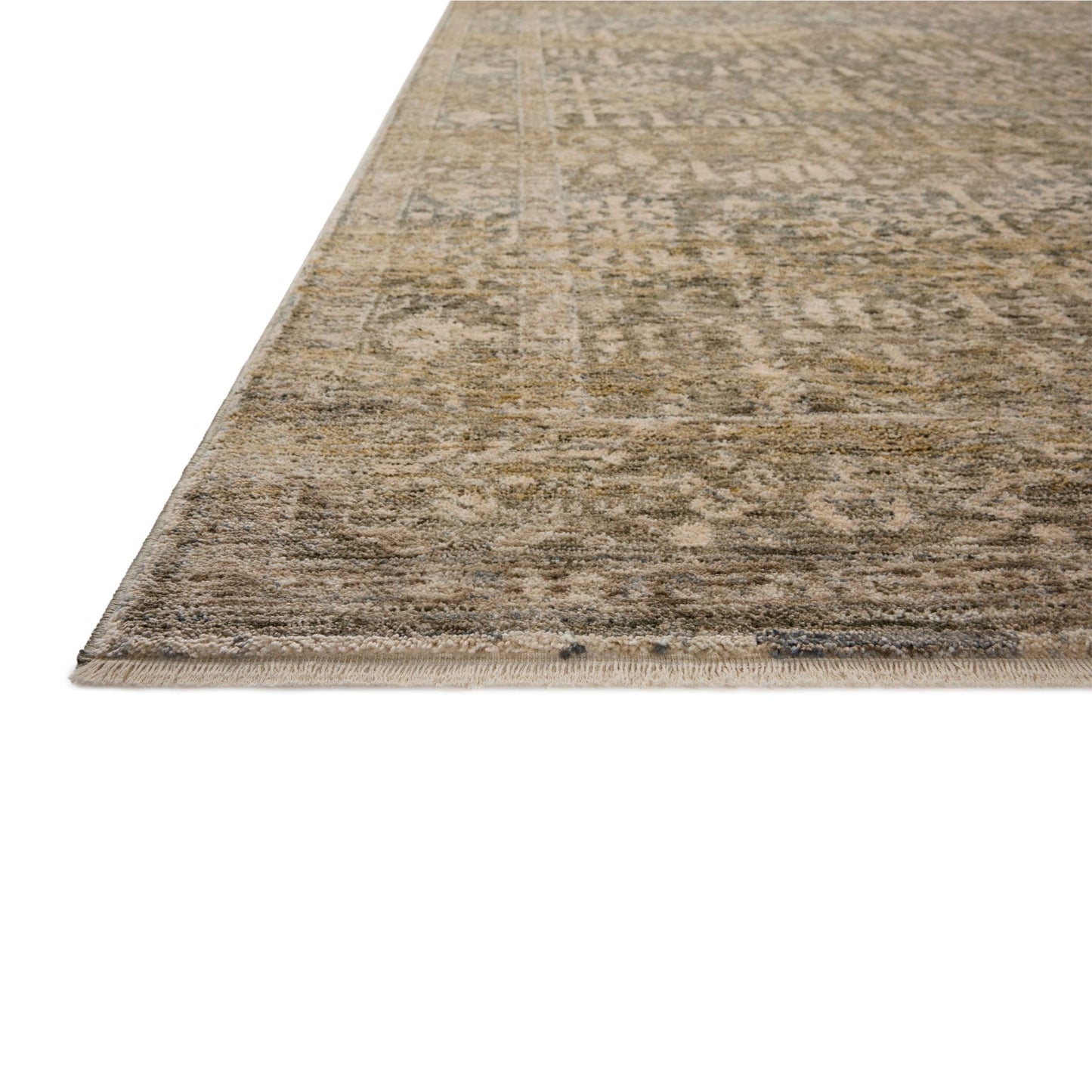 Junie Moss Natural Rug corner up close