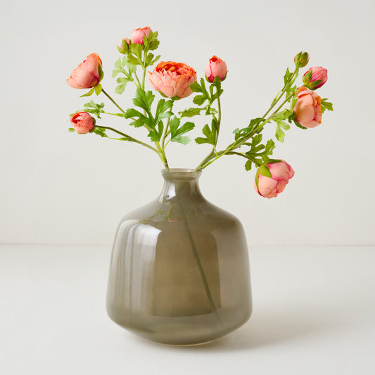 Seagrass Blown Vase shown with florals