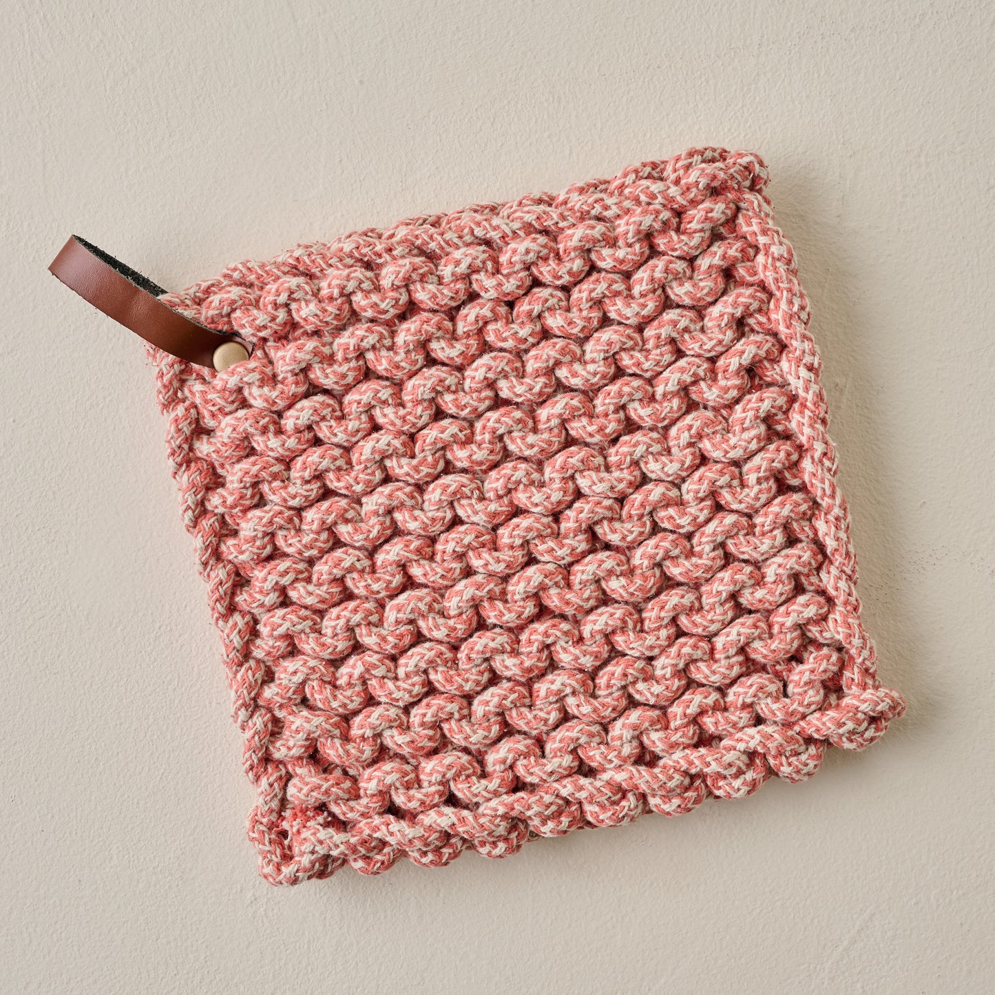 Orange Heathered Hand Crocheted Pot Holder