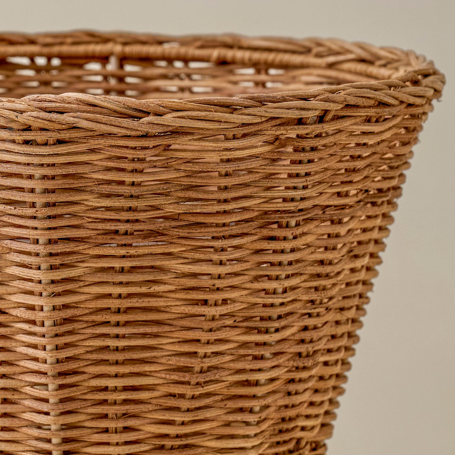 Atlas Woven Rattan Vase up close