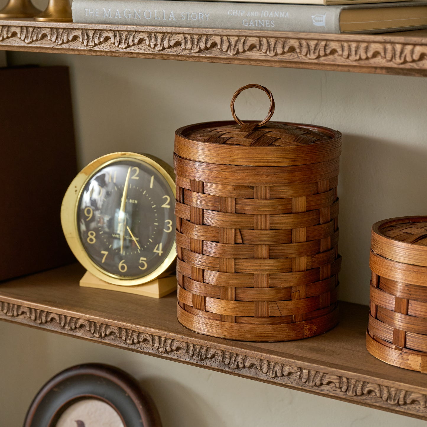 Large Beckett Decorative Woven Canister shown styled