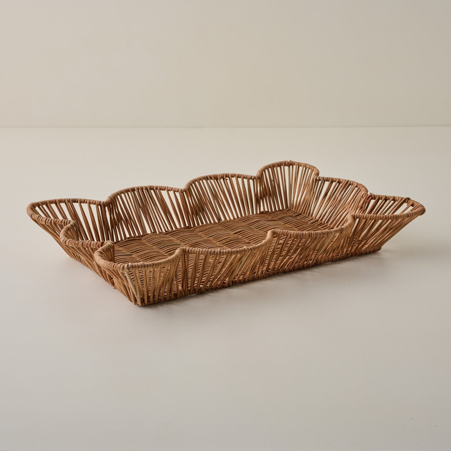 Large Norah Woven Scalloped Tray