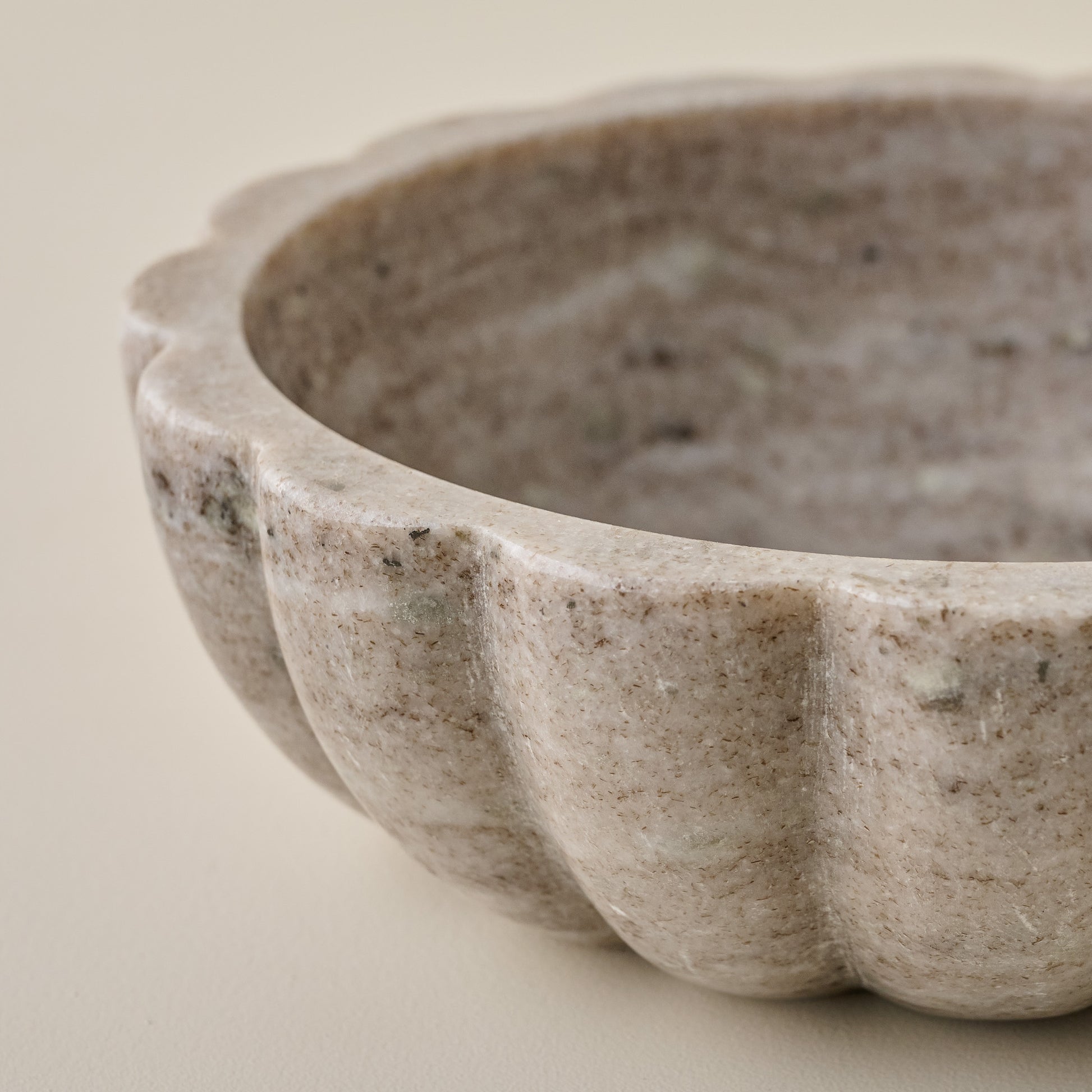 Foster Marble Scalloped Bowl edge up close
