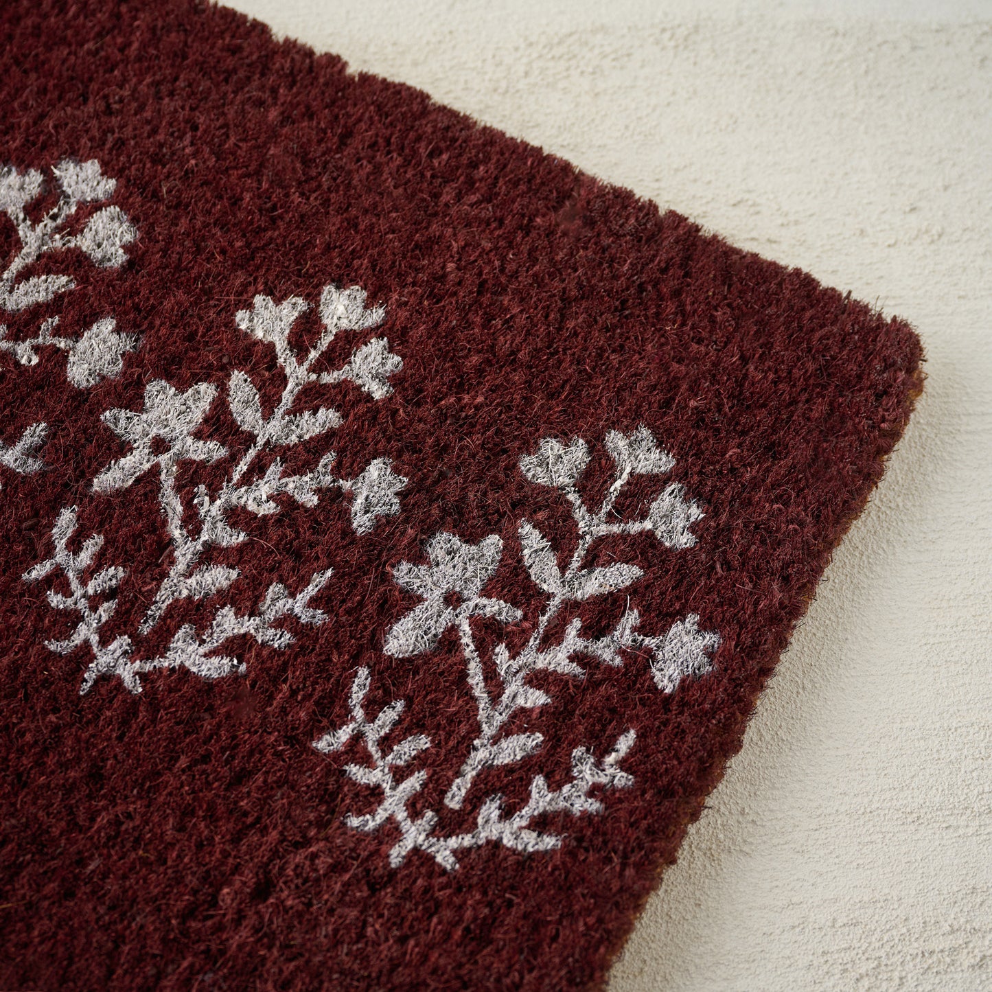 Aspen Floral Doormat corner up close
