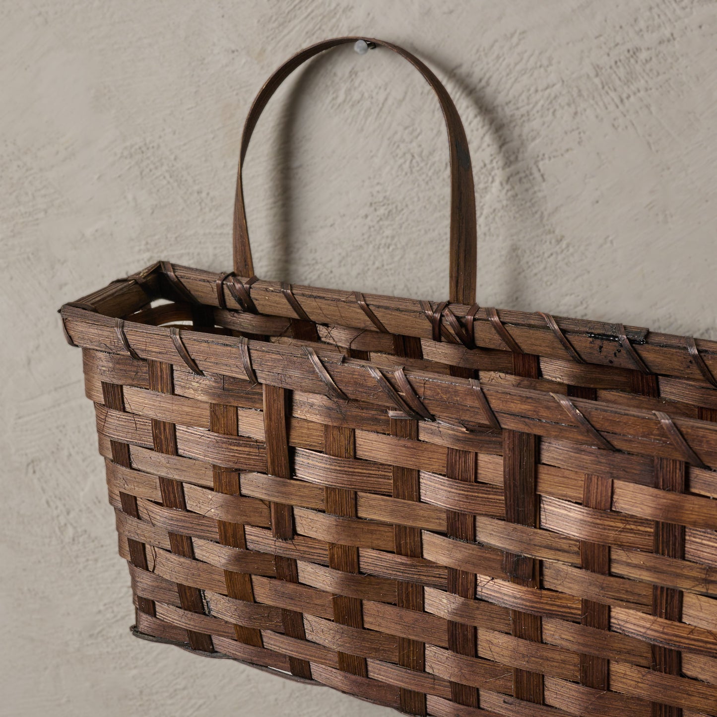 Small Damian Woven Wall Basket up close