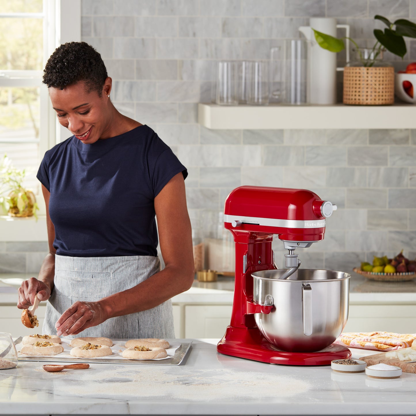 KitchenAid 7 Quart Bowl-Lift Stand Mixer in empire red