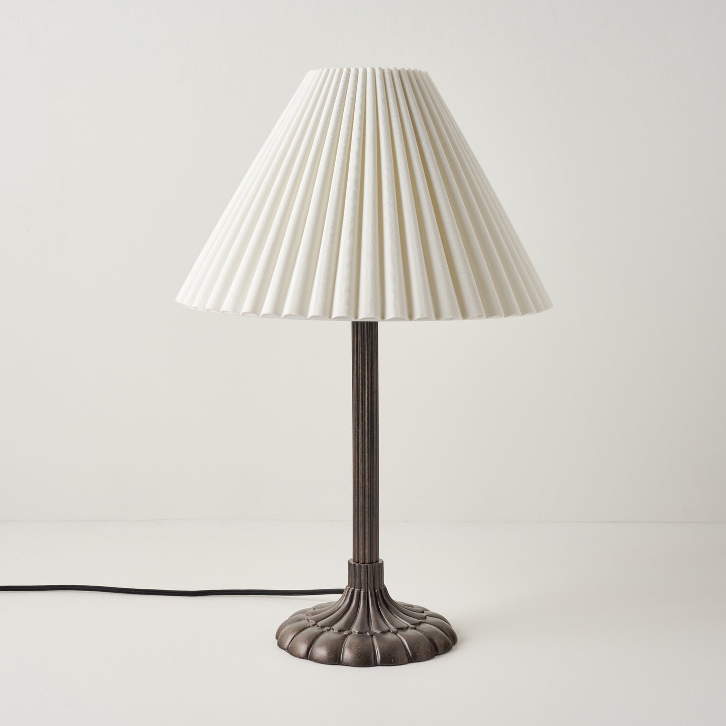 Stella Table Lamp-Bronze Scallop with Empire Scallop Shade