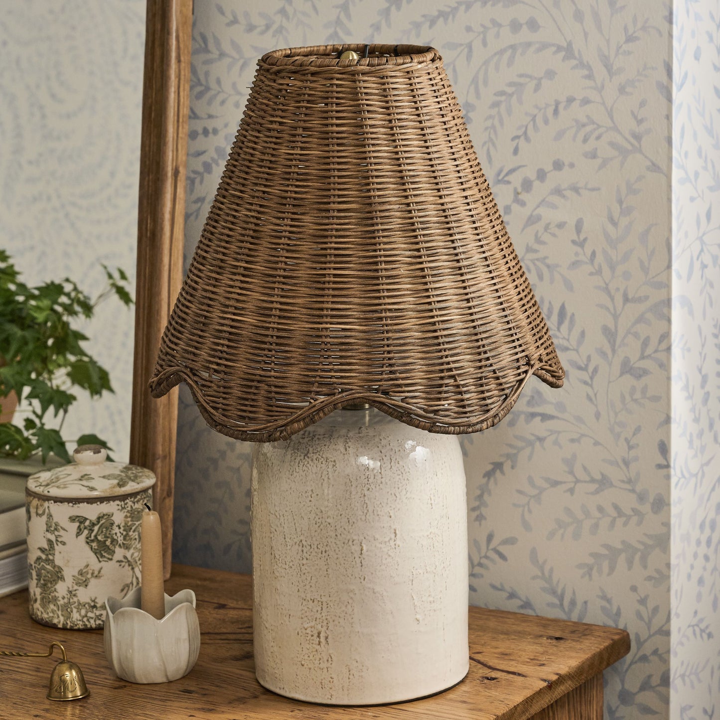 Farrah Table Lamp - Textured Cream