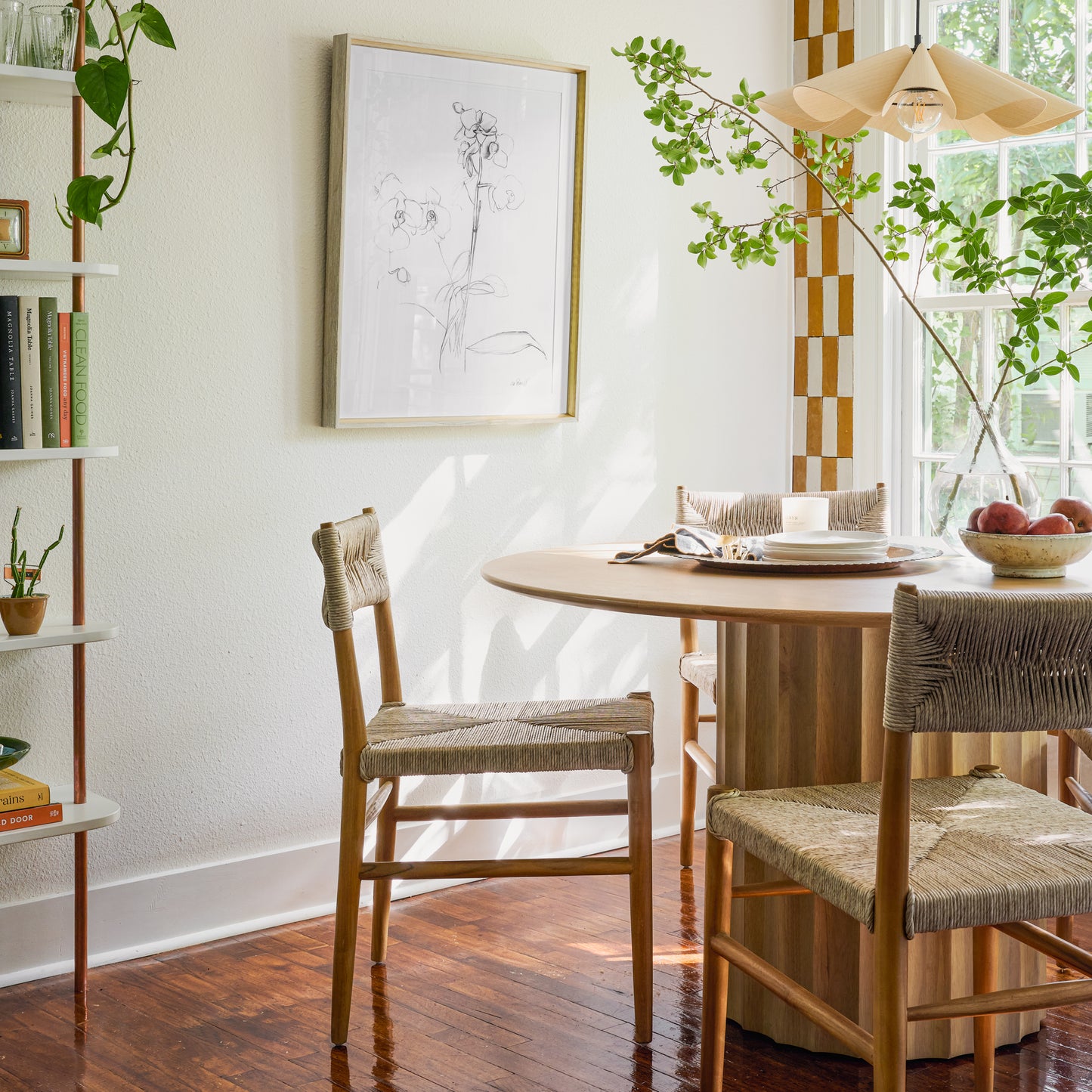Lillian Dining Table in a breakfast nook