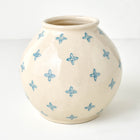Cream and Blue Luna Vase