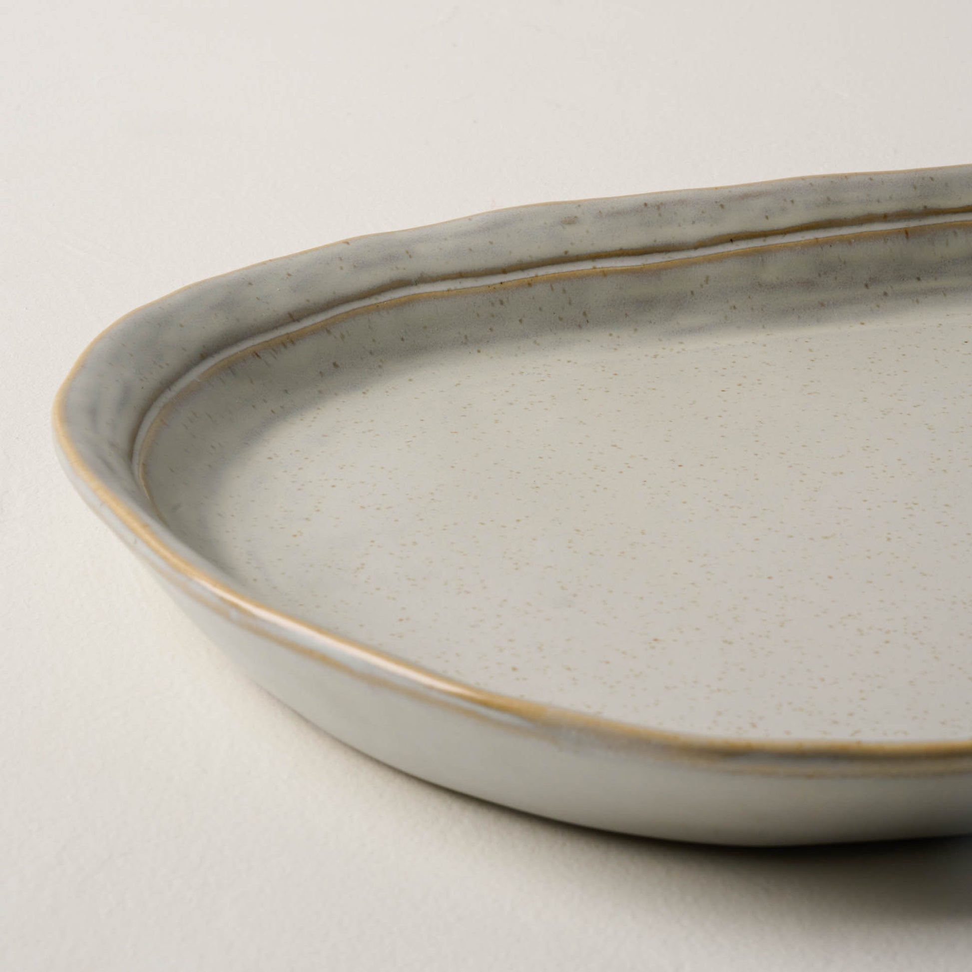 French Grey Serving Tray close up