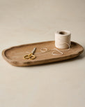 magnolia Small Brigitte Fluted Edge Wood Tray
