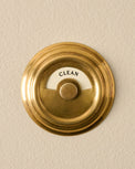 Antique Brass Dishwasher Marker showing "clean"