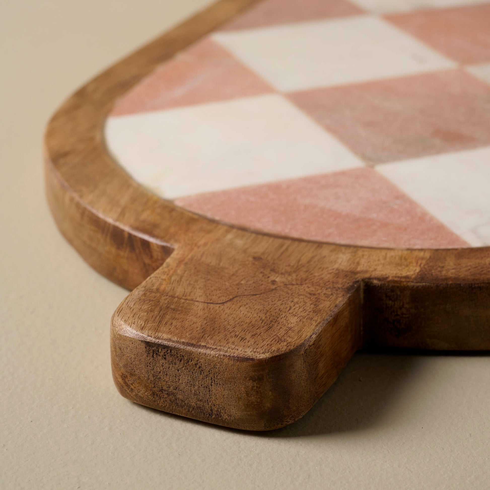 Carmella Checkered Marble Serving Board up close