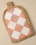 Carmella Checkered Marble Serving Board