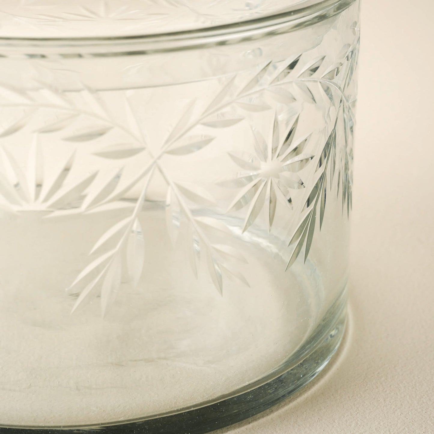 Vivian Cut Glass Canister close up
