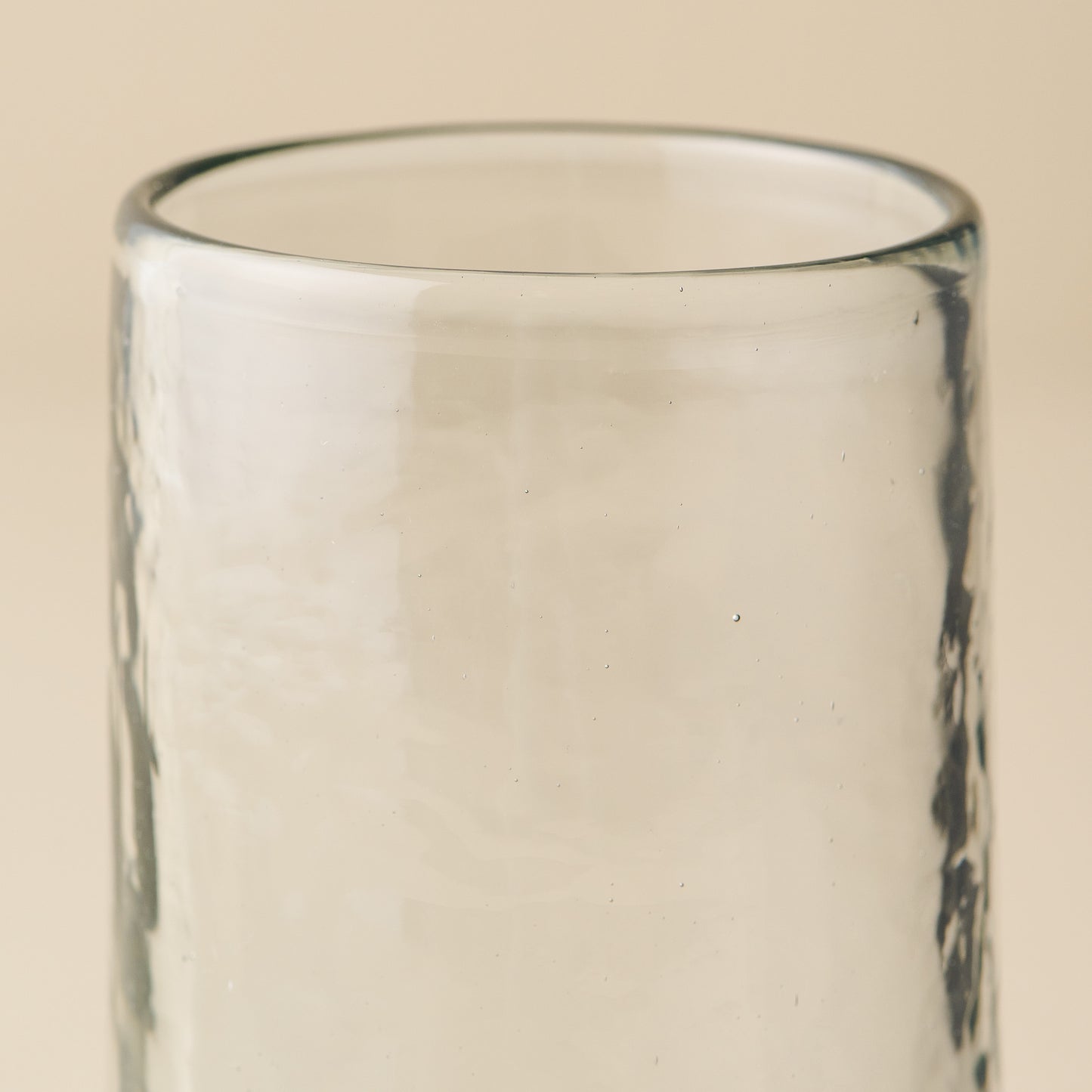 Rustic Glass Tumbler close up