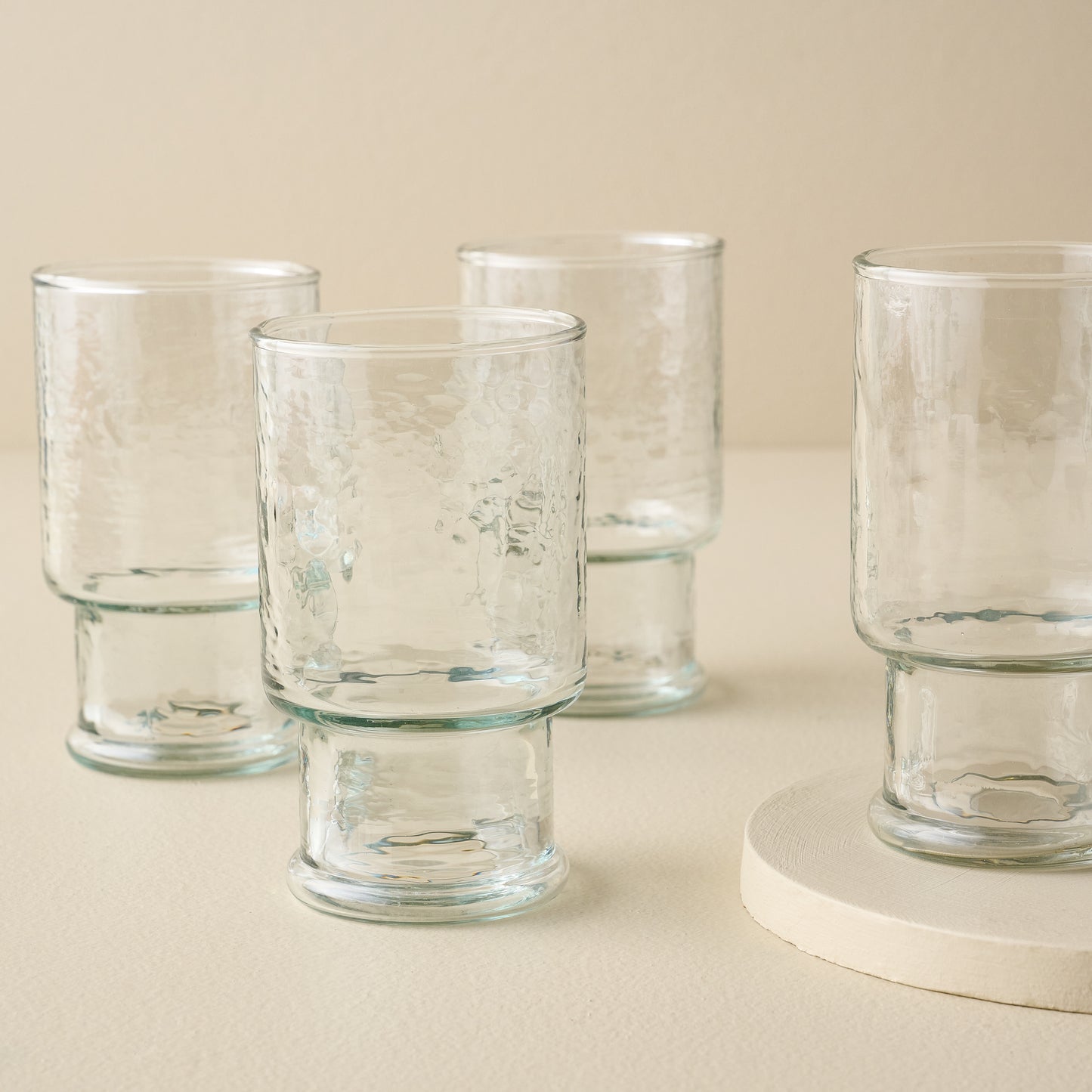 Rustic Glass Stacking Tumblers