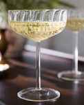 Fluted Coupe Glass in use
