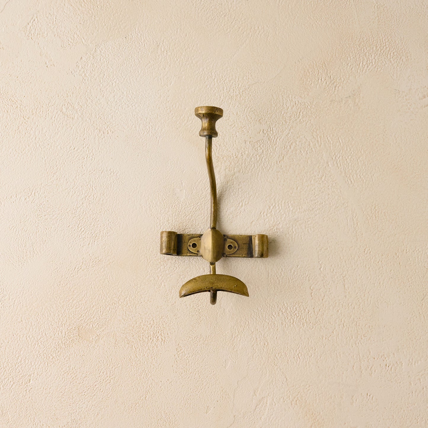 Duke Antique Brass Metal Wall Hooks single hook