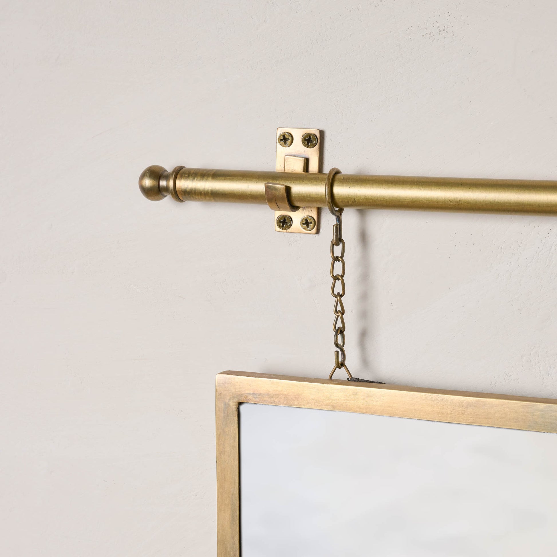 Colleen Brass Rail Wall Mirror close up