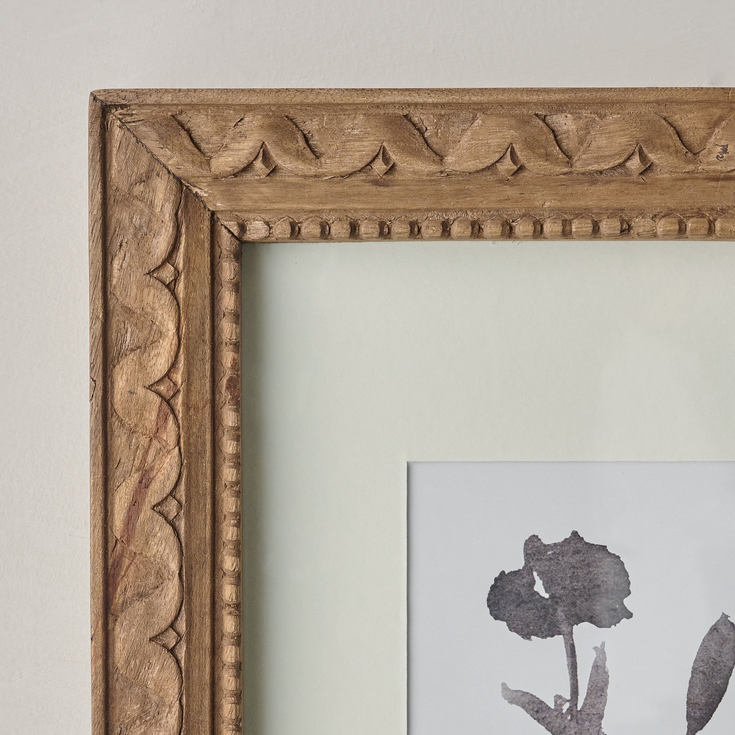 5"x7" Willa Antiqued Wood Wall Frame with Matte