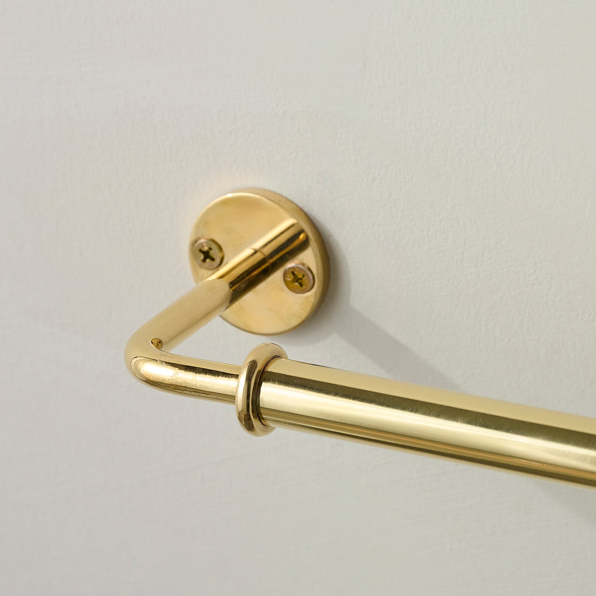 Jules Brass Towel Bar close up