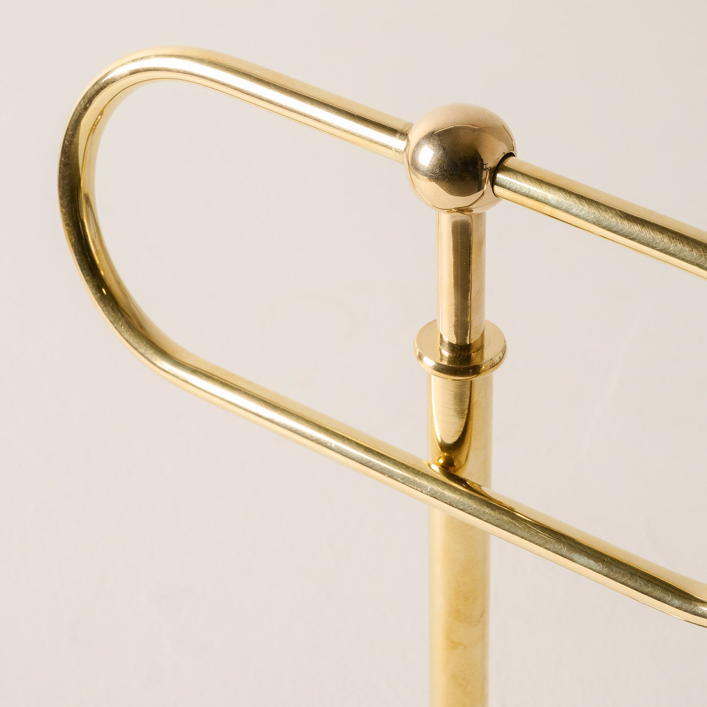 Jules Brass Towel Stand shown up close