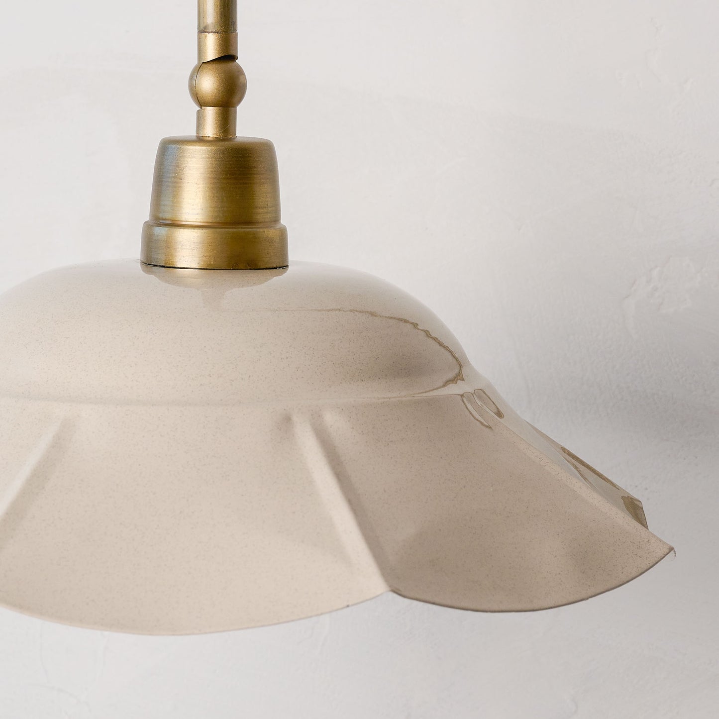 Mary Enamel Plug-in Sconce close up in taupe