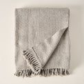 Grey Basketweave Throw