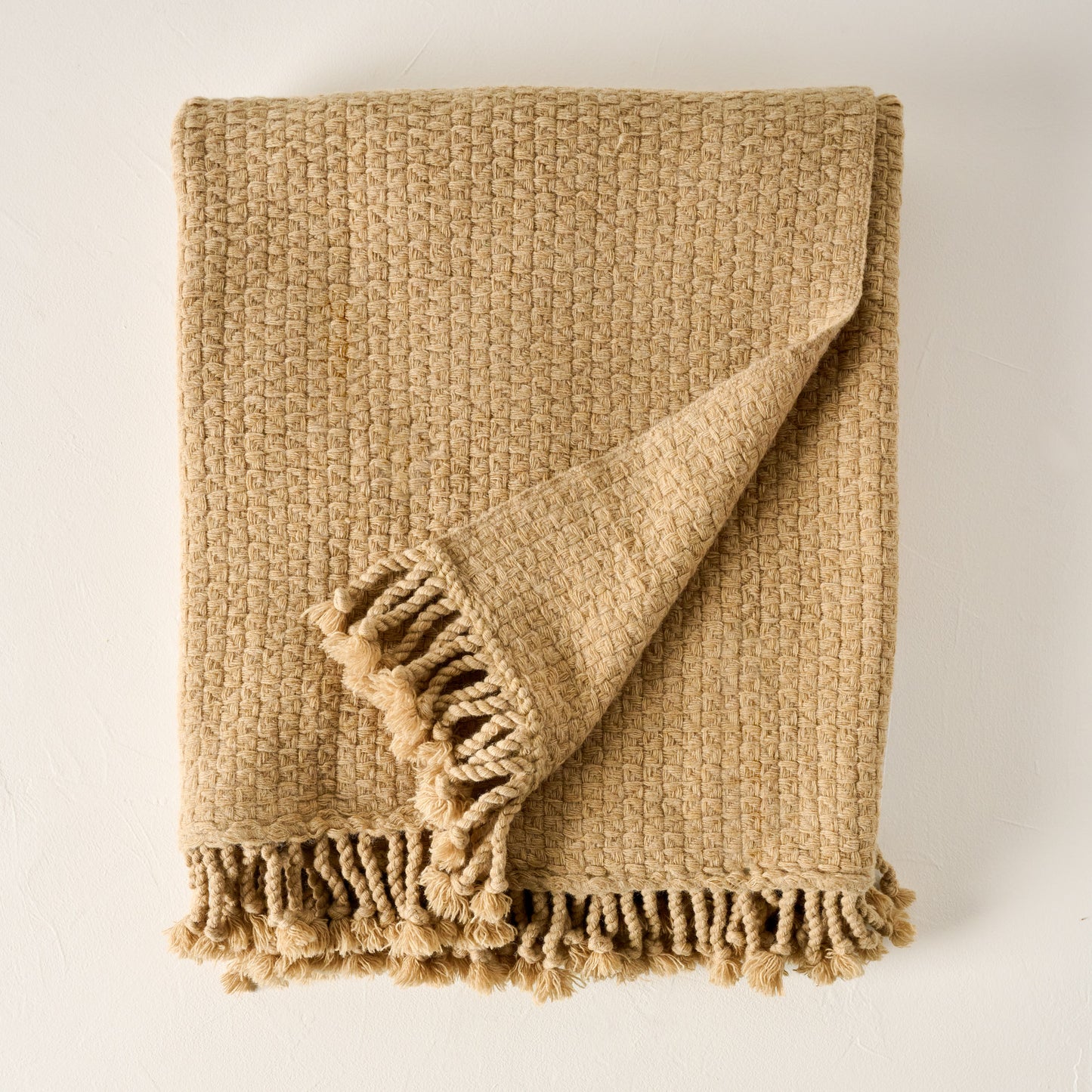 Ochre Basketweave Throw