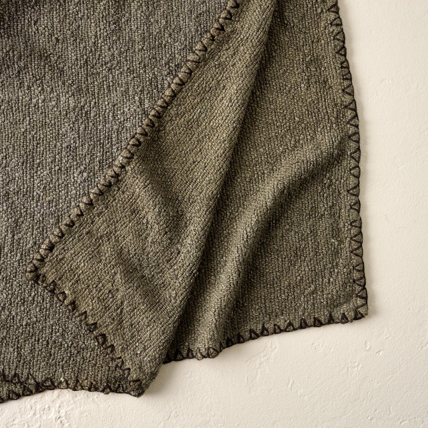 Remie Oversized Boucle Throw corner up close