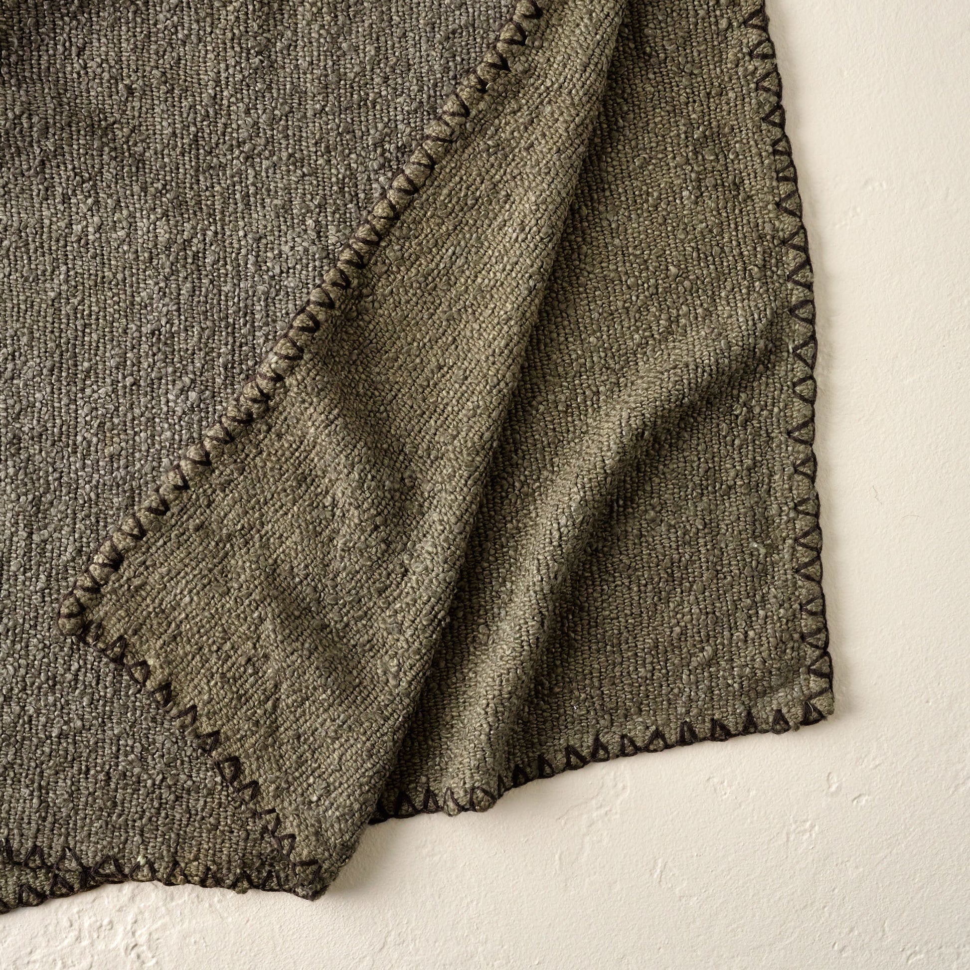 Remie Oversized Boucle Throw corner up close