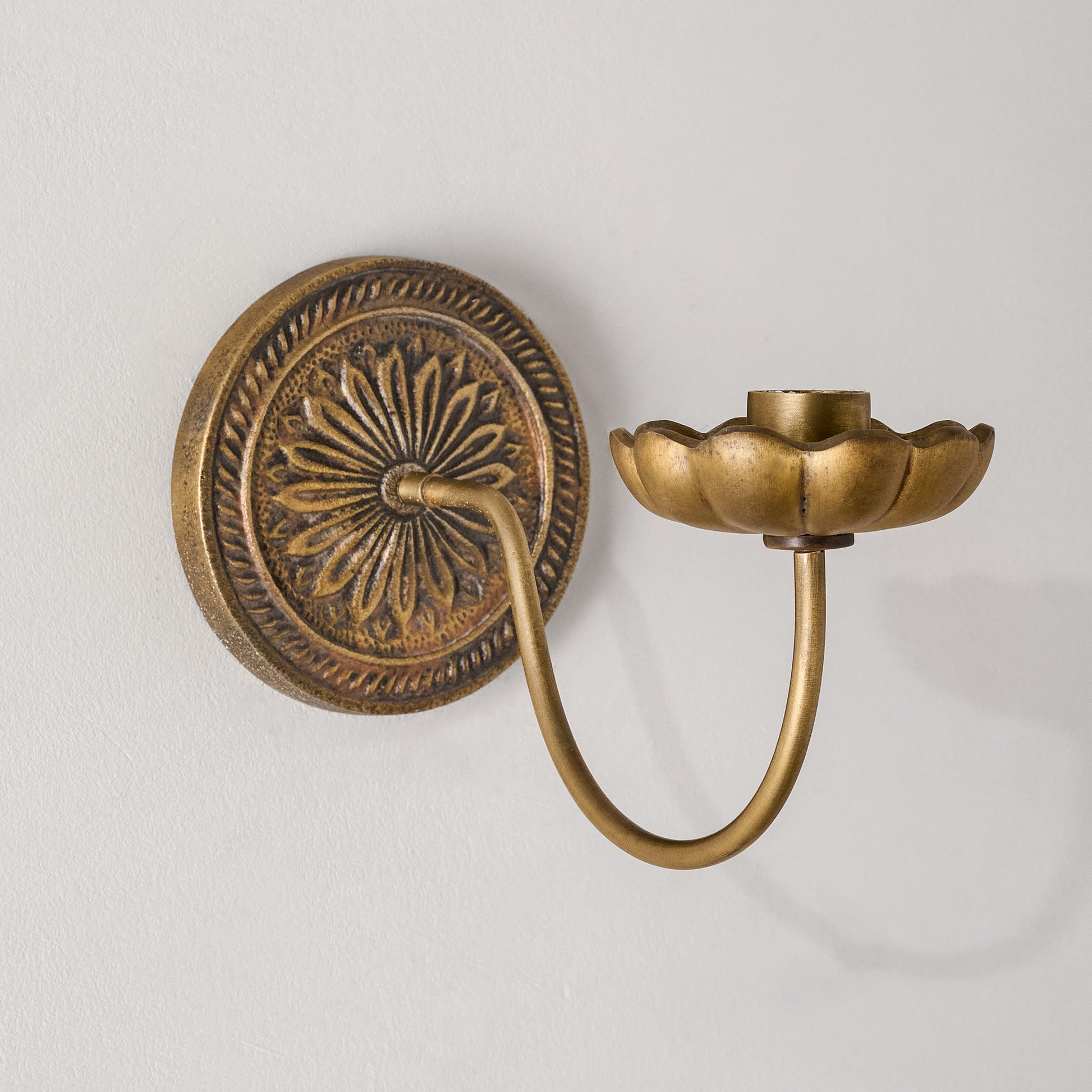 Anna Antiqued Brass Wall Sconce